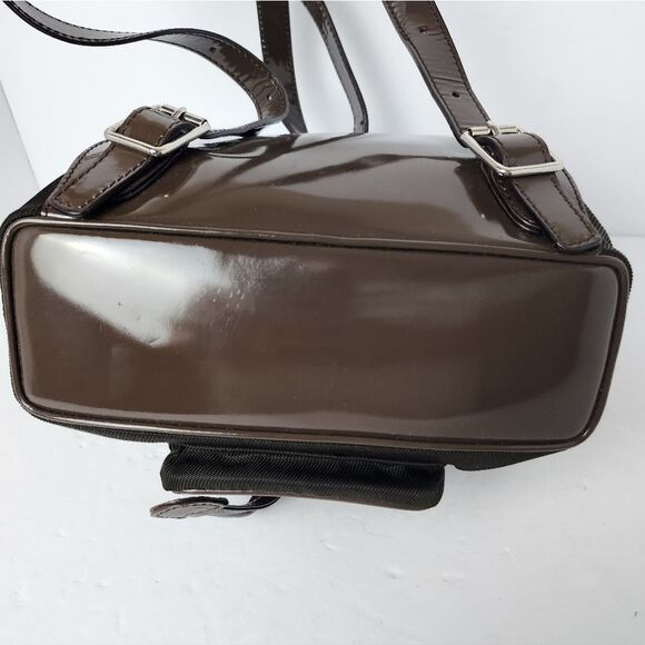 Gucci Bamboo Backpack Nylon Enamel Brown Made In Italy 8x8 main image 14